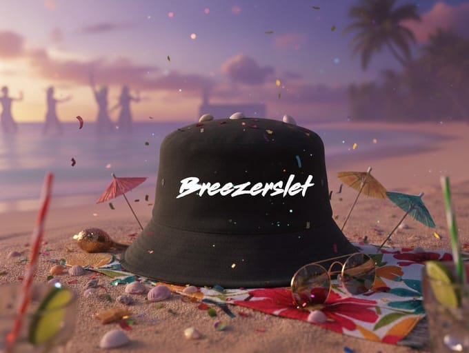 Breezerslet Bucket Hat | Black | Maat XL