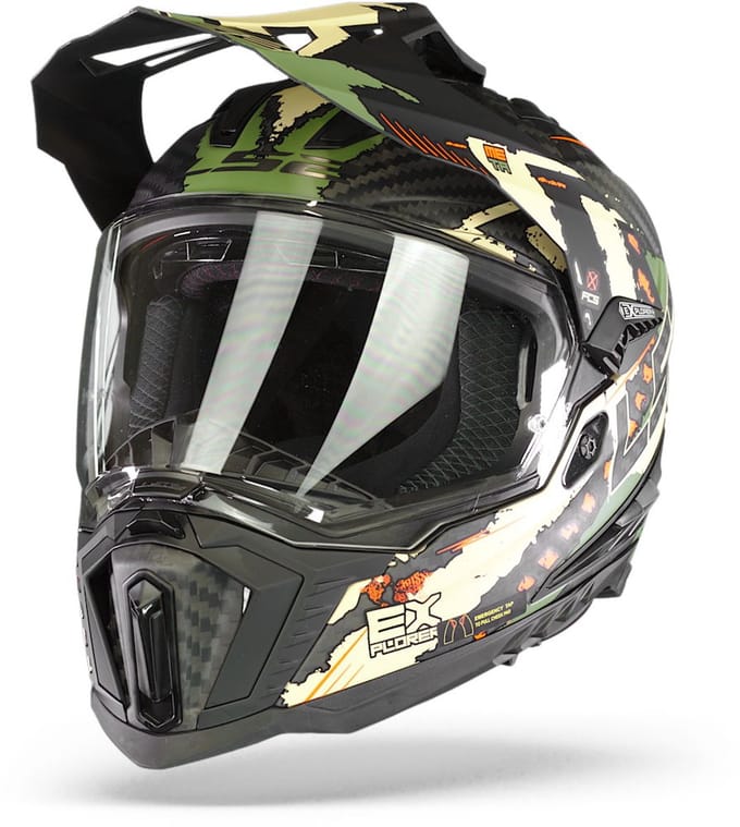 LS2 MX701 C Explorer Extend Mat Military Groen Adventure Helm - Helm