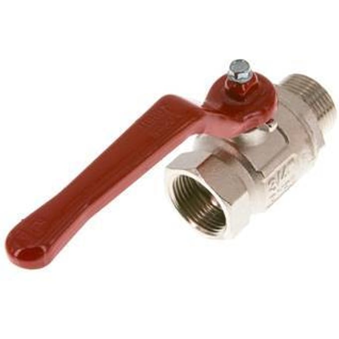 Buiten x Binnendraad G/G 3/4 inch Kort design 2-Weg Messing Kogelkraan - BL2BN-M-SD-MF-034