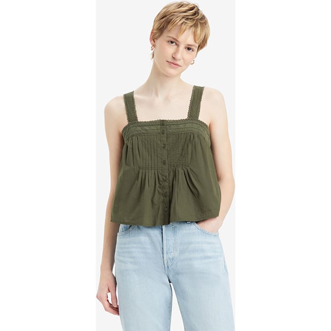 Levi's Cici Tank Top Green Größe: L | Tanktops Outlet | Damen | Grün
