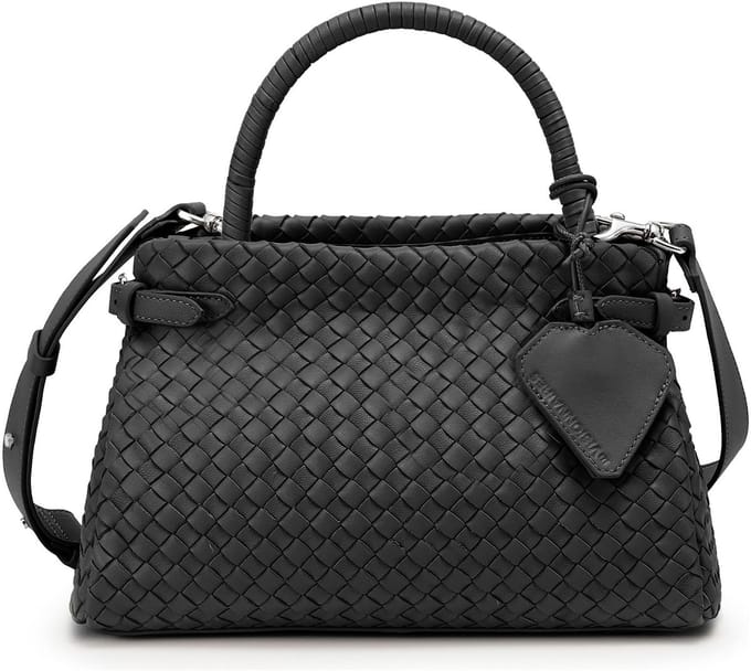 LES VISIONNAIRES Issac Weave Handtas Leder 31 cm - Dames - black