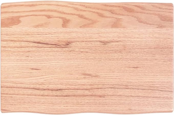 Tafelblad 60x40x2 cm lichtbruin gebeitst eikenhout