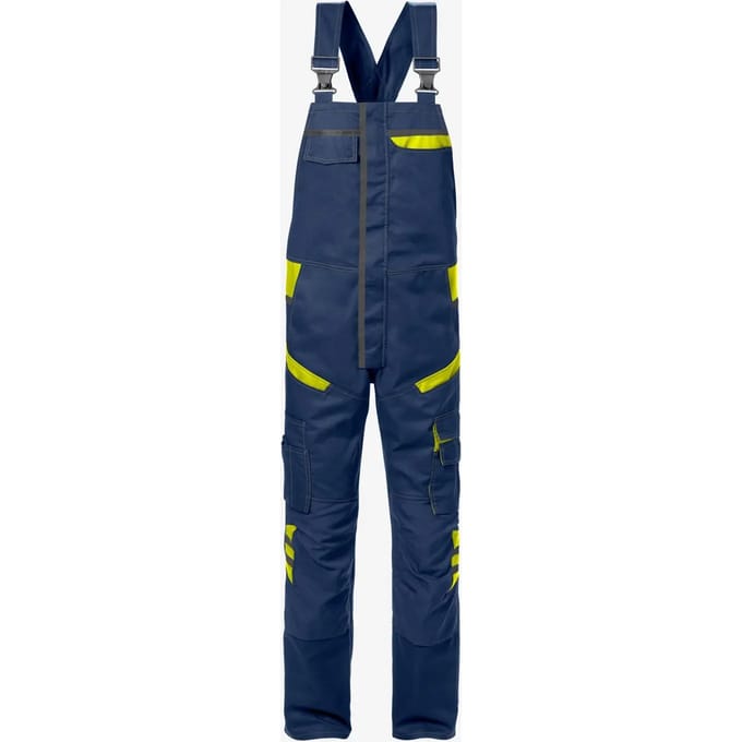 Fristads Amerikaanse Overall 1555 Stfp - Marineblauw/hi-vis geel - C52