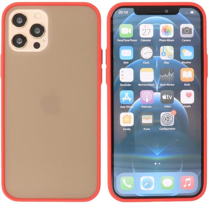 iPhone 12 & iPhone 12 Pro Hoesje - Back Cover Telefoonhoesje - Rood