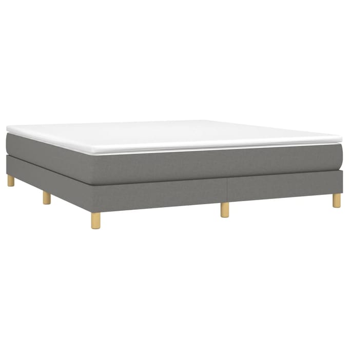 vidaXL - Boxspring - bed - stof - donkergrijs - 160x200 - cm