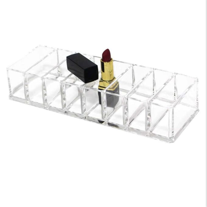 Plastic Washable Transparent Toiletry Rack Cosmetic Shelf Holder in Home Store white
