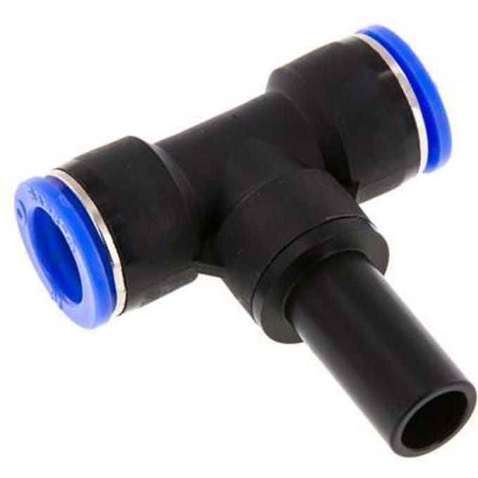 16mm x 16mm T-koppeling PBT Insteekfitting Plug NBR