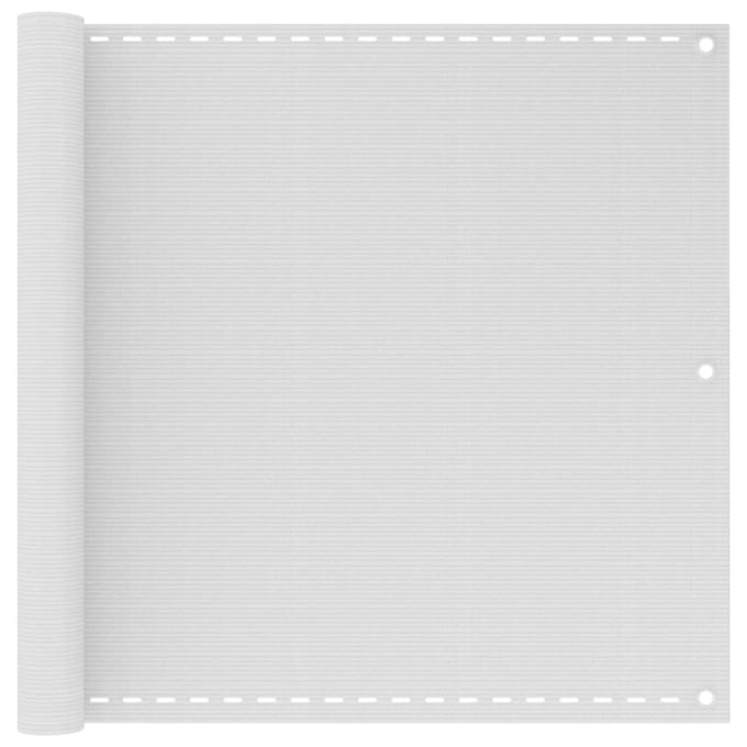 vidaXL - Balkonscherm - 90x500 - cm - HDPE - wit