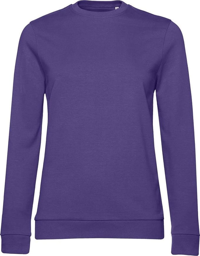B&C Dames/dames Set-in Sweatshirt (Stralend paars)
