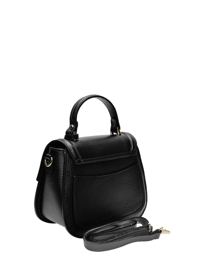 Isabella Rhea Zwart Rundleer Tas