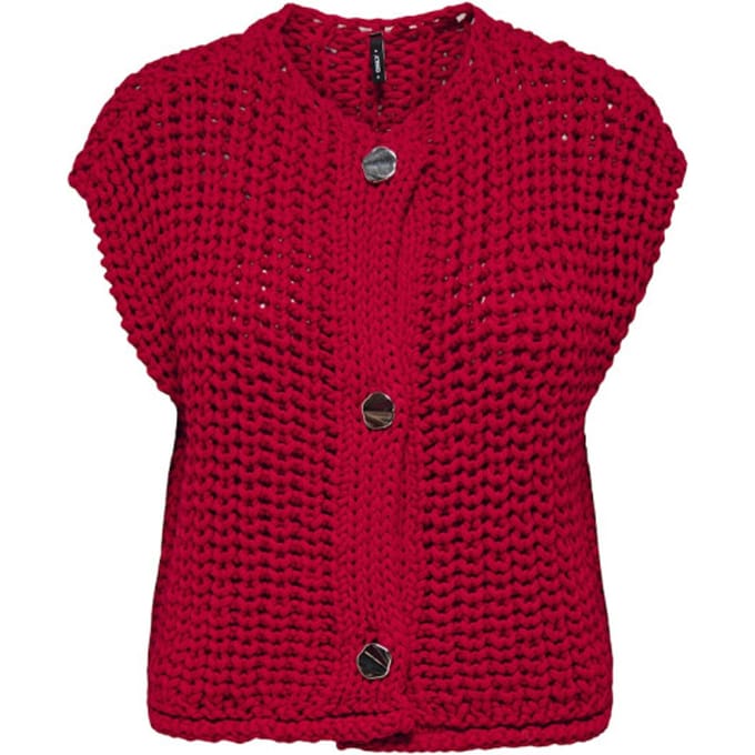 ONLY - ONLCHLOE SS RIB BUTTON VEST KNT Dames Vest