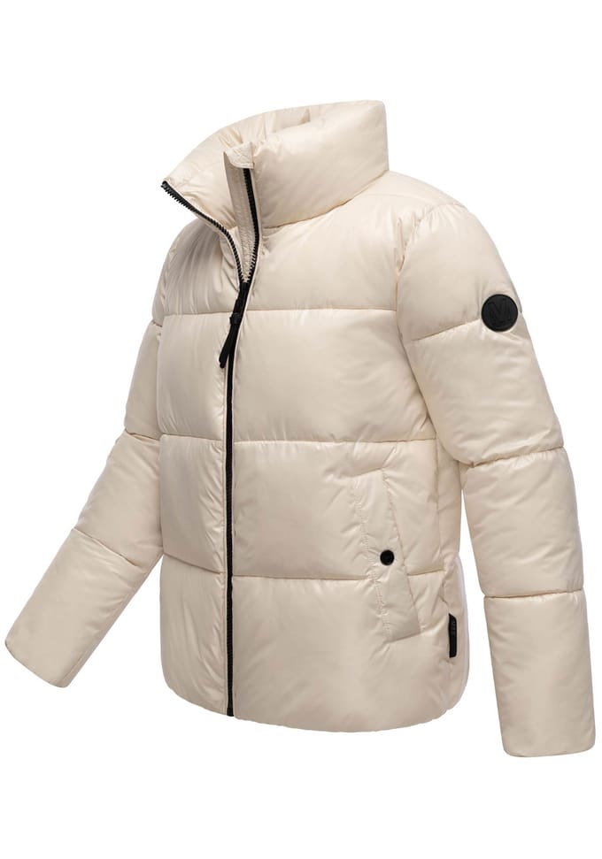 Marikoo dames winterjas Hazalee in puffer-stijl met glanzende look