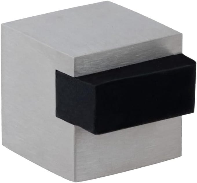 Zelfklevende Deurstopper RVS Vierkant 20mm - Wit en Grijs