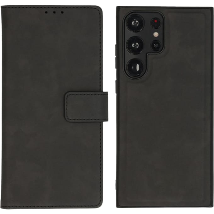 Kees Galaxy S23 Ultra Luxe 2-in-1 Portemonnee Hoesje Zwart