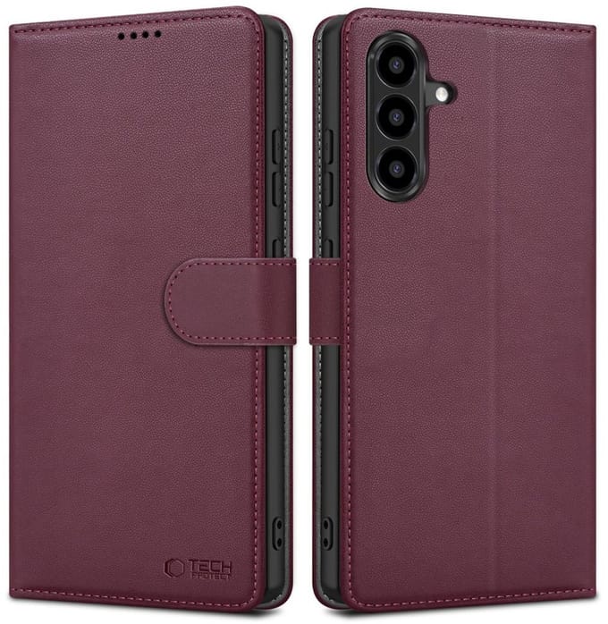 Tech-Protect Wallet Case for Samsung Galaxy A26 5G / A17 4G / 5G - Burgundy