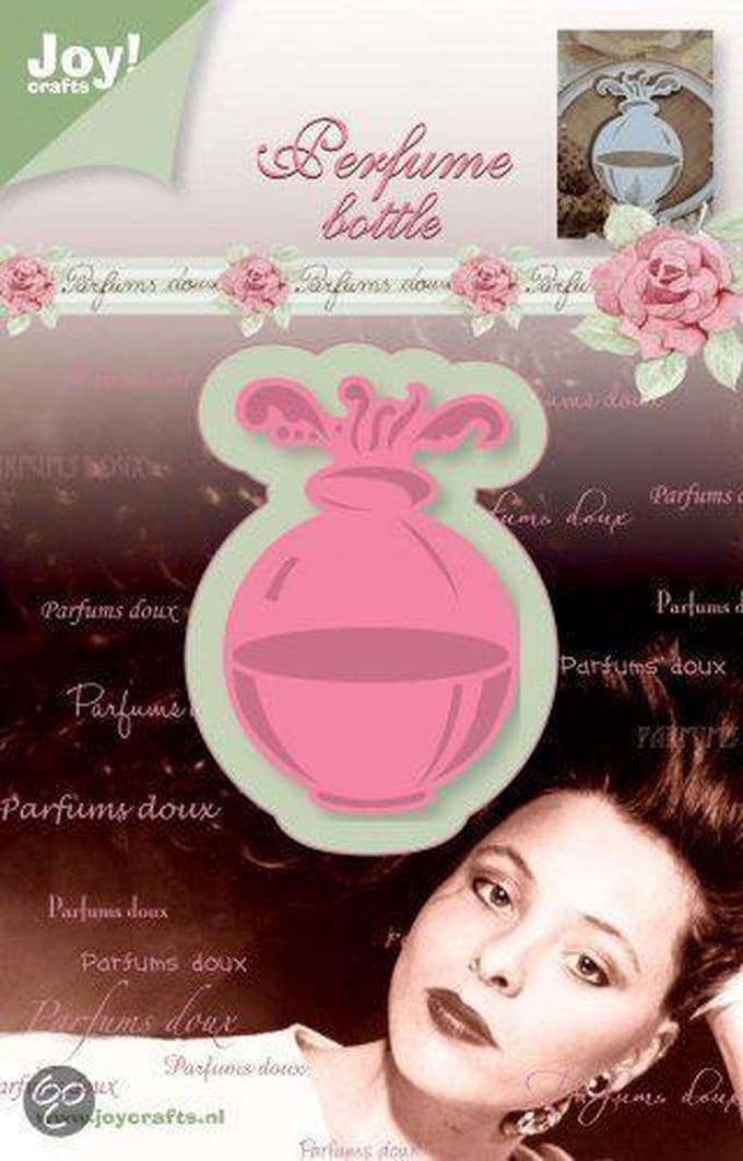 6002/0225 Stans- en embossing sjabloon - snijmal parfum parfumfles - dames