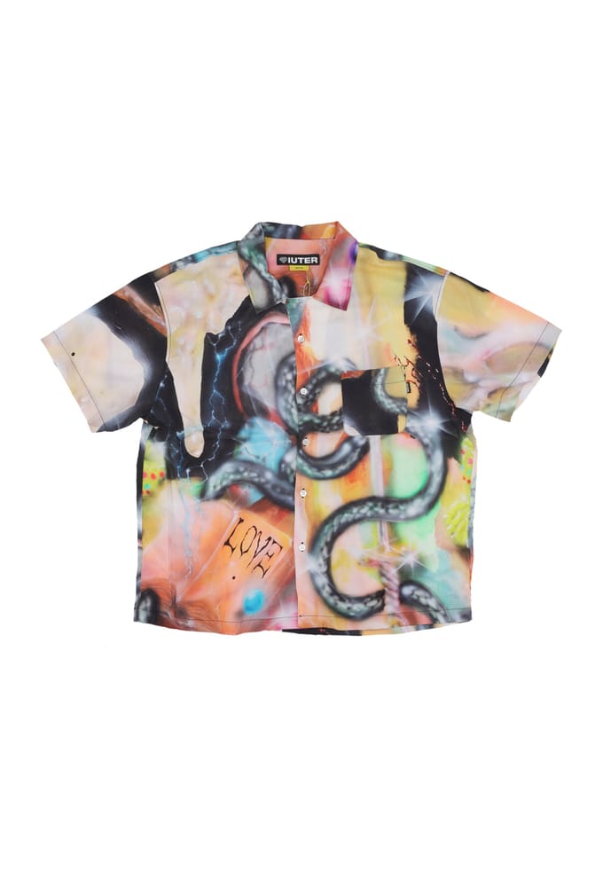 Slime herenoverhemd met korte mouwen S/S-shirt veelkleurig