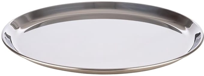 APS Dienblad - Serveertray - RVS - Ø 27 cm - Vaatwasserbestendig - Breukvast - Stapelbaar