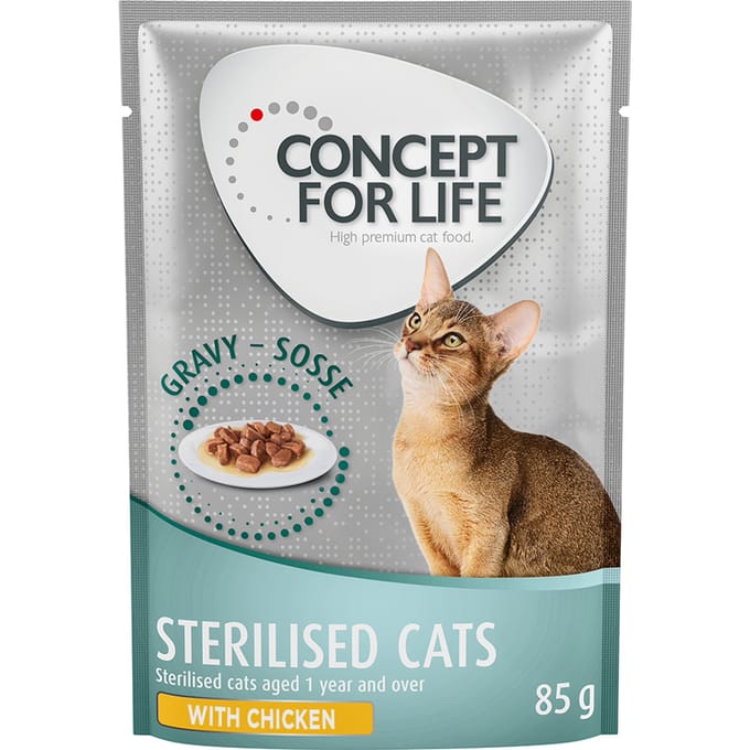 Concept for Life Sterilised Cats met Kip - in Saus  - 85 g