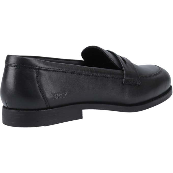Pod Islay Meisjes Zwarte Leren Mocassins