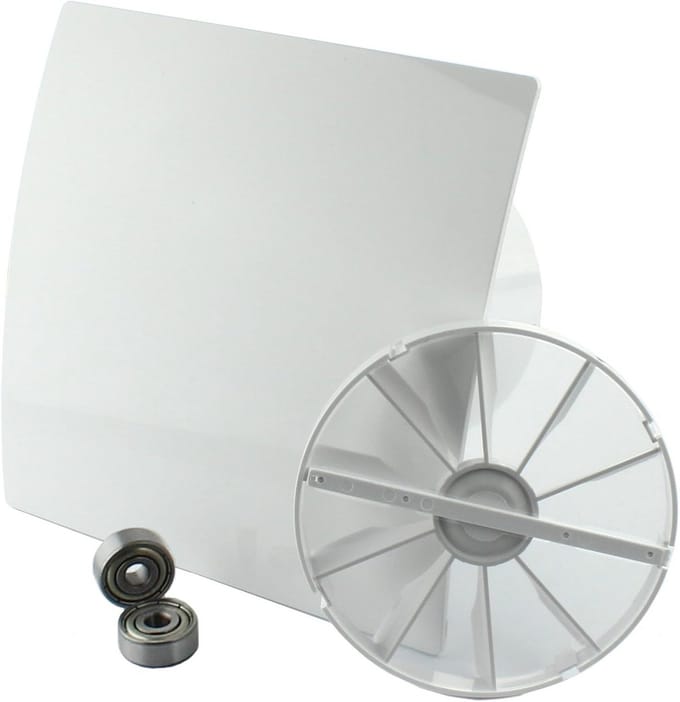 Stil Ventilator Badkamer met Terugslagklep en Verwisselbaar Paneel Ø 100 mm