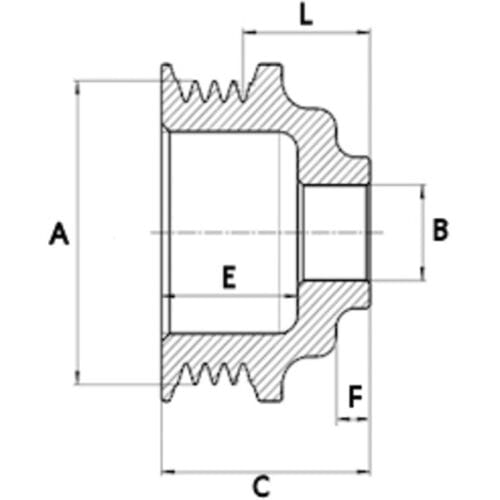 Poelie, alternator HC-CARGO F 032 236 599