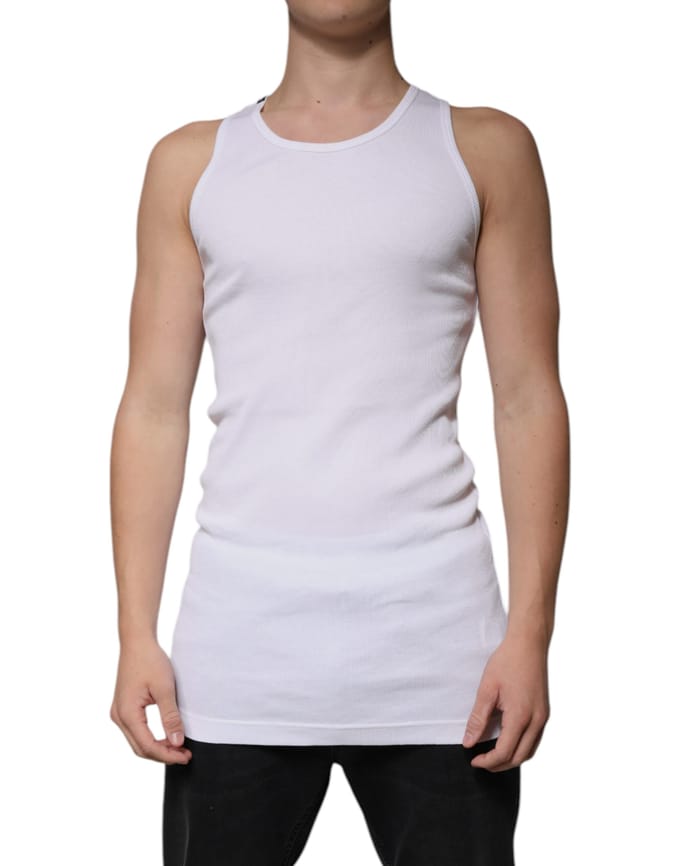 Geribbelde Tanktop Klassieke Stijl