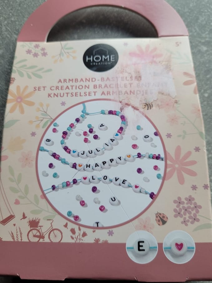 Home creaties armband knutselset letters kralen