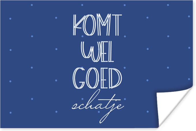 Poster Get well soon - Spreuken - Liefde - 60x40 cm