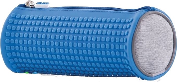 Pixie Crew Etui Met Siliconen Paneel En Pixels 20 Cm Blauw