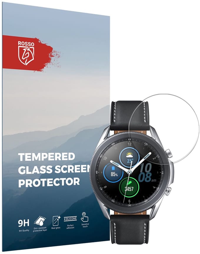 Rosso 9H Tempered Glass - Screen Protector Geschikt voor Samsung Galaxy Watch 3 45MM