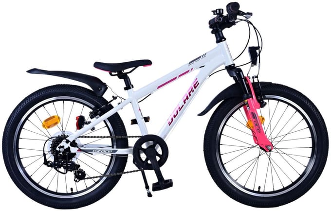 Volare XC Race Kinderfiets - 20 inch - Wit Roze - 7 versnellingen