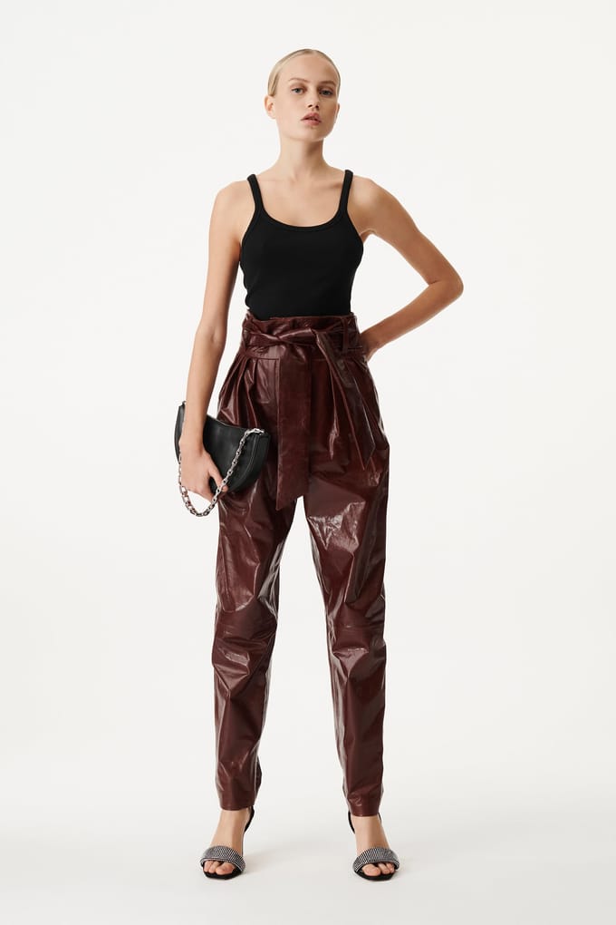 IRO Paris Salilspe Trouser Garnet Size: M | Leather Pants Outlet | Dames |