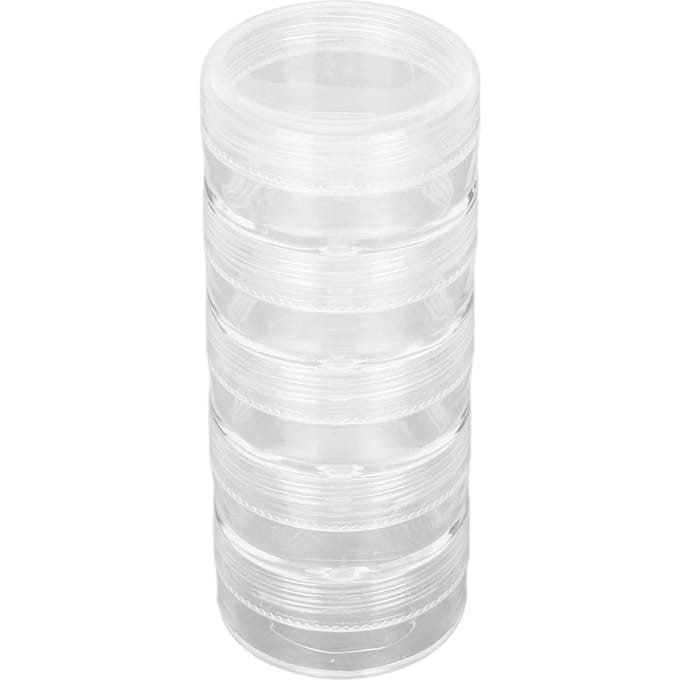 5-Laags Horlogeonderdelen Opbergdoos Transparante Horlogeschroef Component Uurwerk Container Organizer 1.5 white