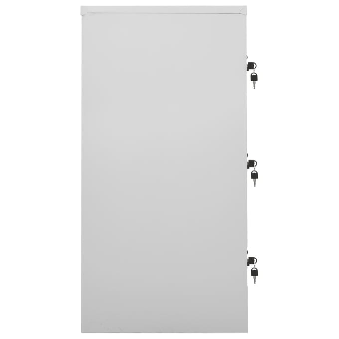vidaXL - Lockerkast - 90x45x92,5 - cm - staal - lichtgrijs - en - groen
