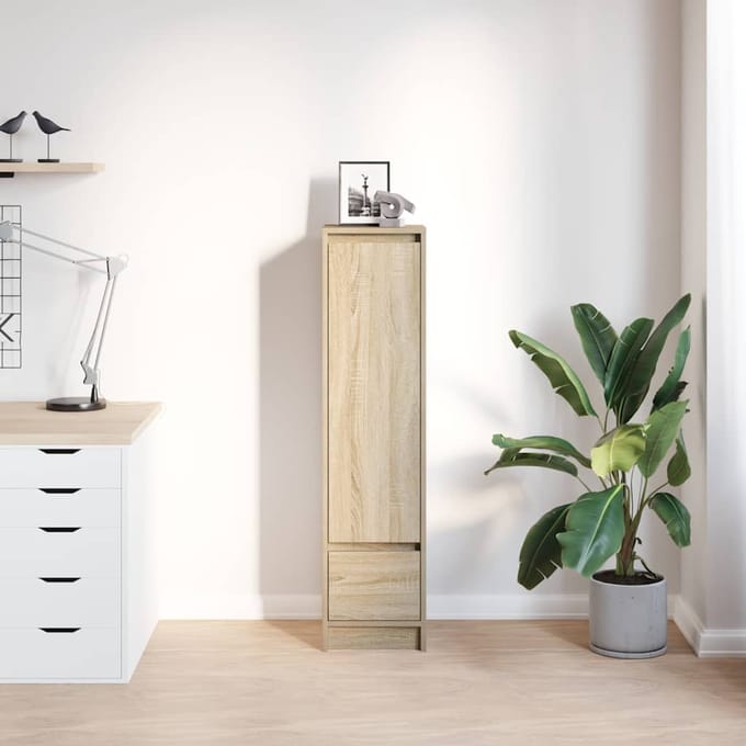 vidaXL - Highboard - 29,5x34x119,5 - cm - spaanplaat - sonoma - eikenkleurig