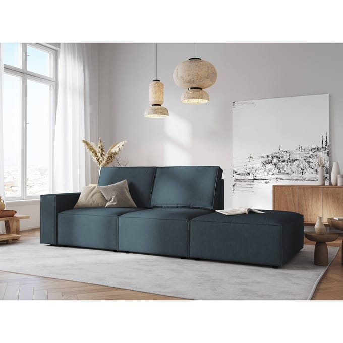 Modulair 3-zitselement Carlo rechts ribstof | Milo Casa
