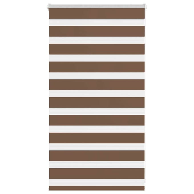 vidaXL - Zebra - rolgordijn - 80x100 - cm - stofbreedte - 75,9 - cm - polyester - bruin