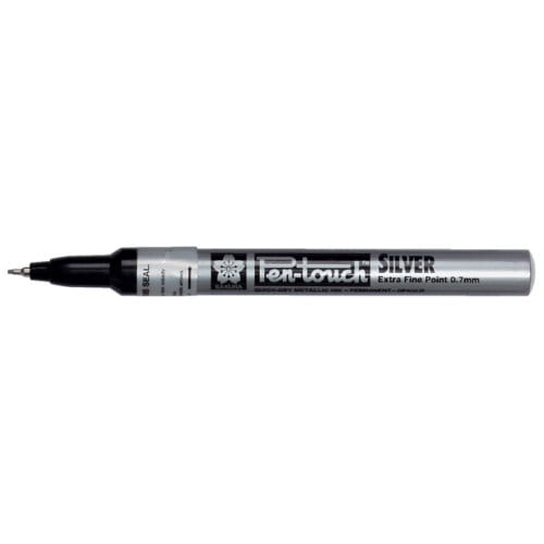 Viltstift sakura pen-touch extra fijn zilver