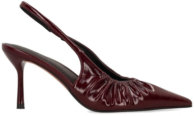 Sacha - Dames - Zwarte slingback pumps met rimpel effect - Maat 40