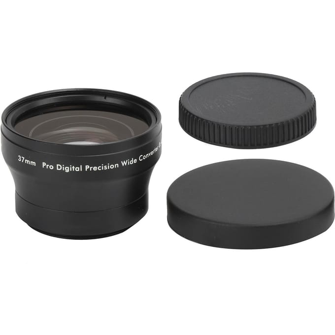 Legering en Optisch Glas 0.45x Groothoek Zwart Extra Lens voor 37mm Cameralens gray