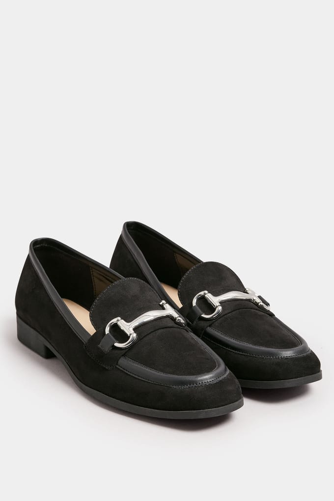 Yours Loafers Met Trensketting In Brede Pasvorm In Zwartsize 42E
