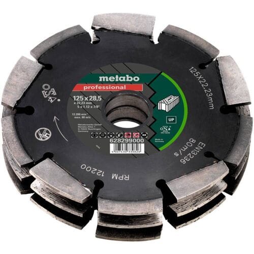 Metabo 628299000 Groeffrees Hardmetaal Lengte 175 mm Afmeting, Ø 125 mm 1 stuks