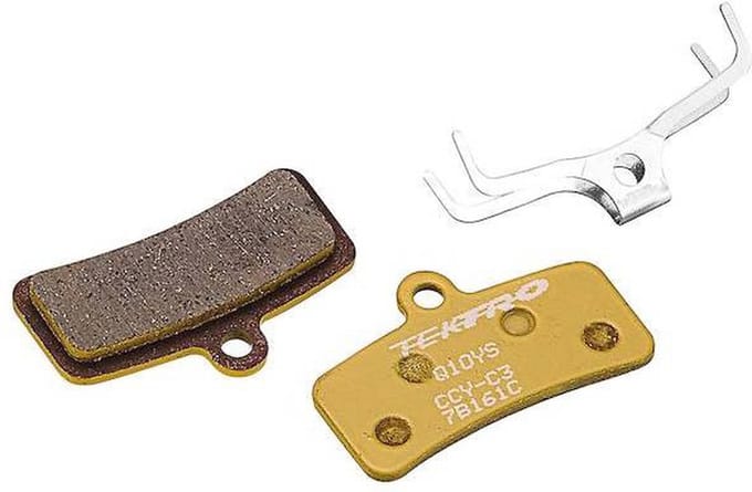 Tektro Schijfrem rempad - 4-piston - Resin & keramiek - Duurzaam - Zwart/Geel