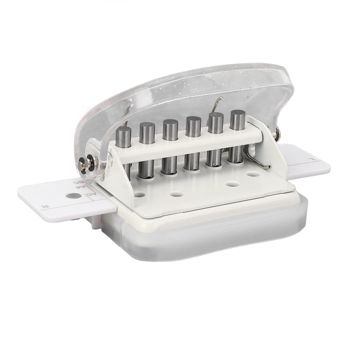 A4 B5 A5 Papierperforator Transparant Handheld Losbladig Papier Gatperforator voor School Kantoor Transparant Wit transparant witte kleur