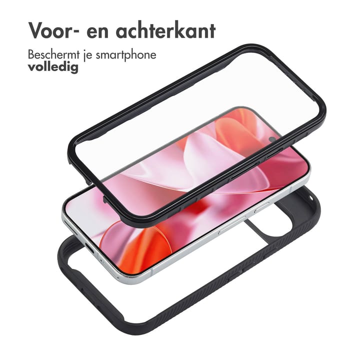 imoshion Hoesje - Geschikt voor Google Pixel 10 / 9 / 9 Pro / 10 Pro - 360° Full Protective Case - Zwart