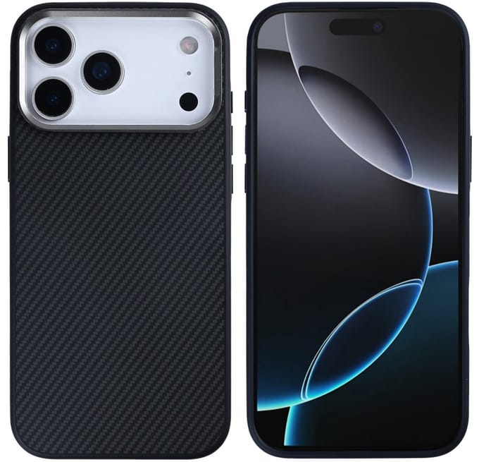 Rixus Mag Carbon With MagSafe For Apple iPhone 17 Pro Titanium Black