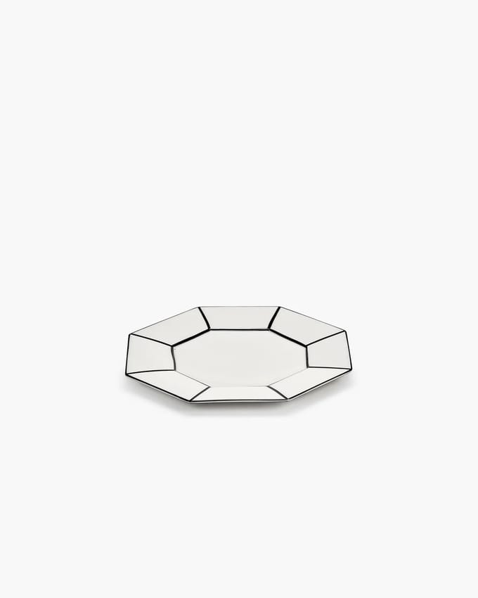 Serax - Annebet Philips - Carte Blanche - Ontbijtbord D22cm Wit/Zwart (set van 2)