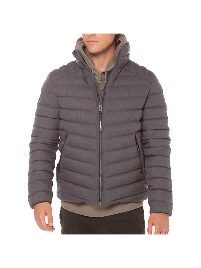 Superdry - Gewatteerde Fuji-jas van tweed - Heren - Gewatteerde jassen