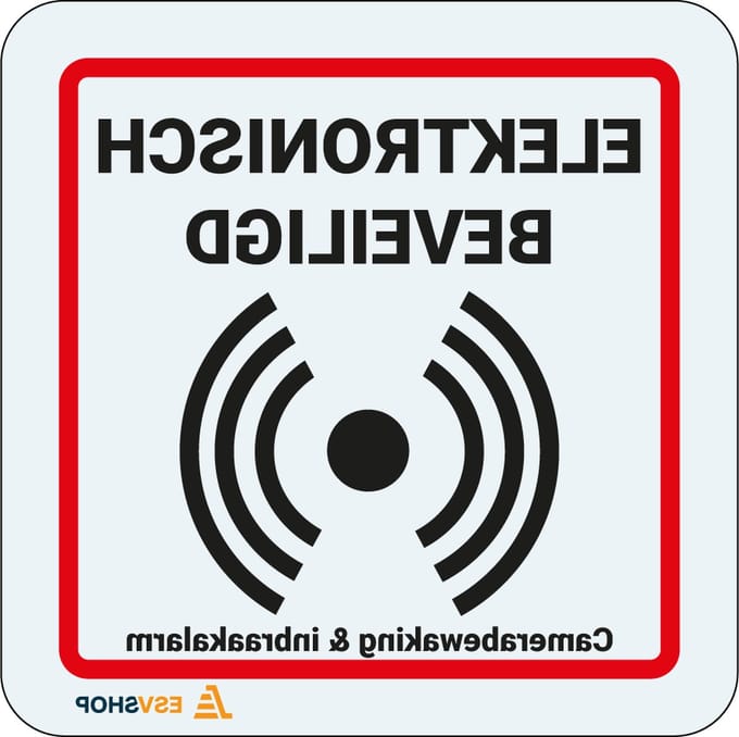 Raamsticker elektronisch beveiligd 150 x 150 mm
